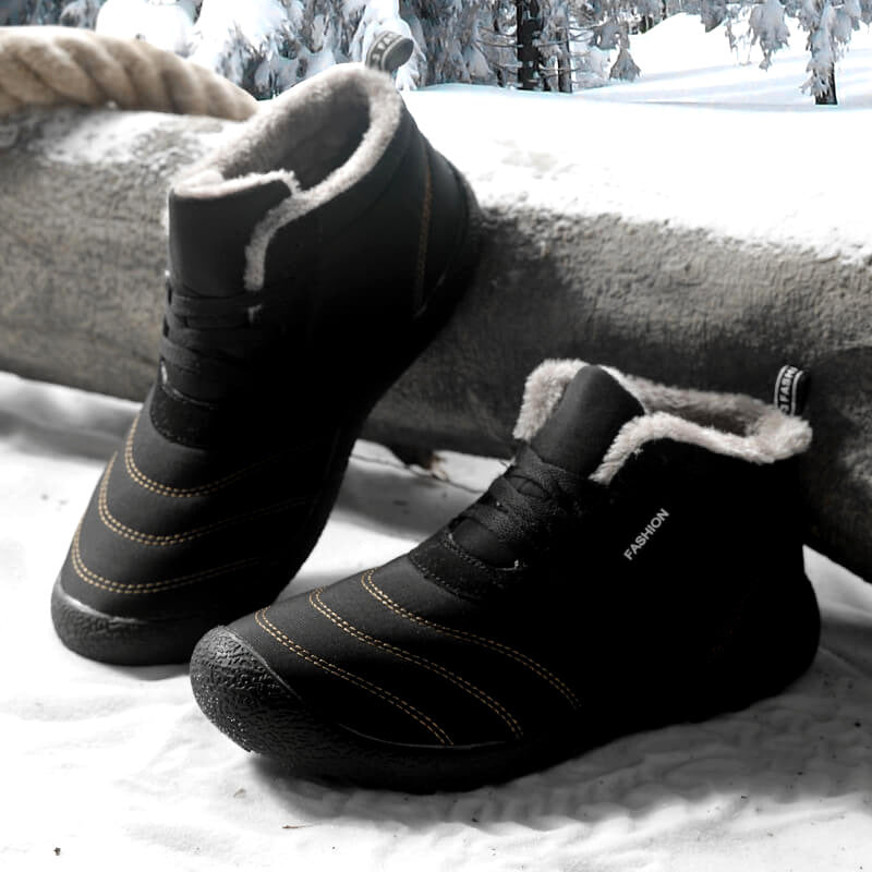 Cotton Shoes Lace-up Warm Snow Boots Winter